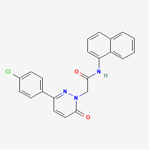 molecular formula C22H16ClN3O2 B5669392 2-(3-(4-chlorophenyl)-6-oxopyridazin-1(6H)-yl)-N-(naphthalen-1-yl)acetamide 