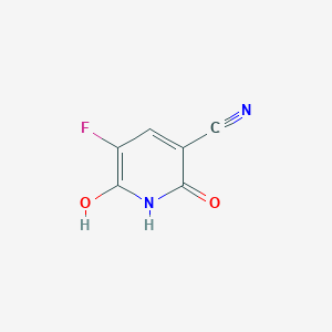 molecular formula C6H3FN2O2 B056694 3-Cyano-2,6-dihydroxy-5-fluoropyridine CAS No. 113237-18-6