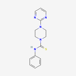 molecular formula C15H17N5S B5669416 N-phenyl-4-(pyrimidin-2-yl)piperazine-1-carbothioamide 
