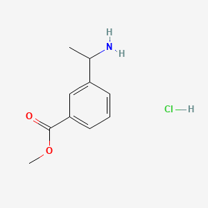 molecular formula C10H14ClNO2 B566945 Methyl 3-(1-aminoethyl)benzoate hydrochloride CAS No. 1263378-68-2