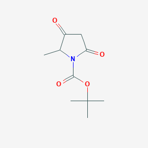 molecular formula C10H15NO4 B566952 (R)-2-methyl-3,5-dioxo-pyrrolidine-1-carboxylic acid tert-Butyl ester CAS No. 1313710-31-4