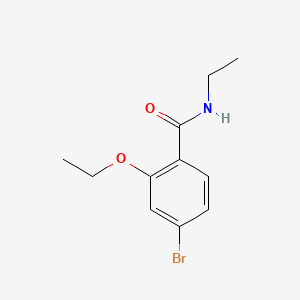 molecular formula C11H14BrNO2 B566957 4-Bromo-2-ethoxy-N-ethylbenzamide CAS No. 1245563-10-3