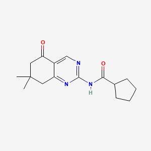 molecular formula C16H21N3O2 B5669609 N-(7,7-dimethyl-5-oxo-6,8-dihydroquinazolin-2-yl)cyclopentanecarboxamide 