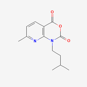 molecular formula C13H16N2O3 B566965 1-Isopentyl-7-methyl-1H-pyrido[2,3-d][1,3]oxazine-2,4-dione CAS No. 1253789-60-4