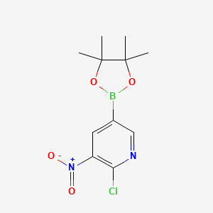 2-Chloro-3-nitro-5-(4,4,5,5-tetramethyl-1,3,2-dioxaborolan-2-YL)pyridine