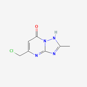 molecular formula C7H7ClN4O B566977 5-(Chloromethyl)-2-methyl[1,2,4]triazolo[1,5-a]pyrimidin-7-ol CAS No. 1211499-84-1
