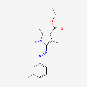 molecular formula C16H19N3O2 B5669789 ethyl 3,5-dimethyl-2-[(3-methylphenyl)hydrazono]-2H-pyrrole-4-carboxylate 