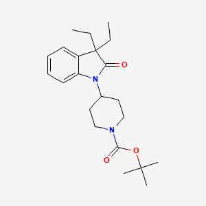 molecular formula C22H32N2O3 B566979 tert-Butyl 4-(3,3-diethyl-2-oxoindolin-1-yl)piperidine-1-carboxylate CAS No. 1358667-41-0