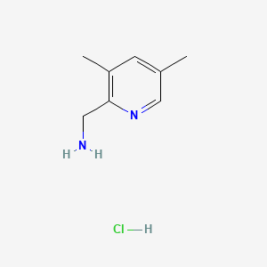 molecular formula C8H13ClN2 B566984 (3,5-二甲基吡啶-2-基)甲胺盐酸盐 CAS No. 1257535-52-6