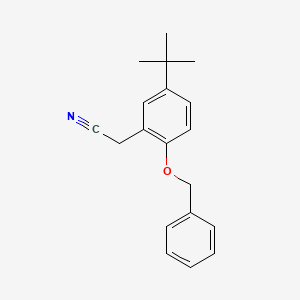molecular formula C19H21NO B566987 2-(2-(Benzyloxy)-5-(tert-butyl)phenyl)acetonitrile CAS No. 1246213-26-2