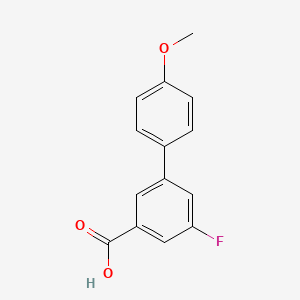 molecular formula C14H11FO3 B566989 5-Fluoro-3-(4-methoxyphenyl)benzoic acid CAS No. 1261903-69-8