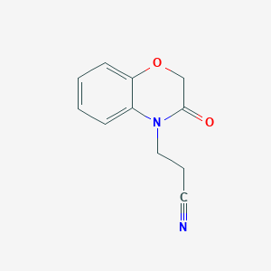 molecular formula C11H10N2O2 B056699 2,3-Dihydro-3-oxo-4H-1,4-benzoxazine-4-propionitrile CAS No. 23866-12-8