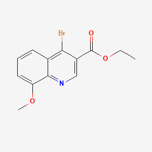 molecular formula C13H12BrNO3 B566992 Ethyl 4-bromo-8-methoxyquinoline-3-carboxylate CAS No. 1242260-60-1