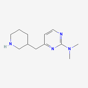 molecular formula C12H20N4 B567000 N,N-Dimethyl-4-(piperidin-3-ylmethyl)pyrimidin-2-amine CAS No. 1359705-77-3