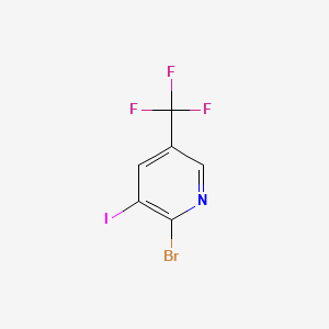 molecular formula C6H2BrF3IN B567005 2-Bromo-3-iodo-5-(trifluoromethyl)pyridine CAS No. 1214323-90-6