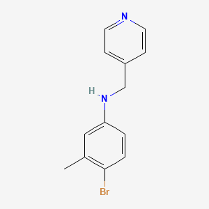 molecular formula C13H13BrN2 B5670084 4-bromo-3-methyl-N-(pyridin-4-ylmethyl)aniline 