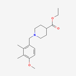 molecular formula C18H27NO3 B5670095 Ethyl 1-[(4-methoxy-2,3-dimethylphenyl)methyl]piperidine-4-carboxylate 