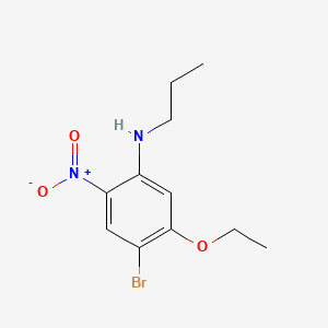 molecular formula C11H15BrN2O3 B567010 4-Bromo-5-ethoxy-2-nitro-N-propylaniline CAS No. 1280786-62-0