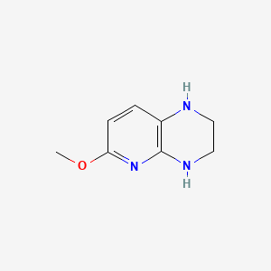 molecular formula C8H11N3O B567020 6-Methoxy-1,2,3,4-tetrahydropyrido[2,3-b]pyrazine CAS No. 1260862-06-3