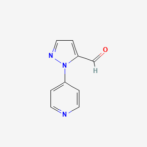 molecular formula C9H7N3O B567032 1-(pyridin-4-yl)-1H-pyrazole-5-carbaldehyde CAS No. 1269293-85-7
