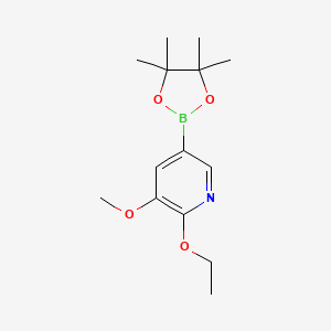 2-Ethoxy-3-methoxy-5-(4,4,5,5-tetramethyl-1,3,2-dioxaborolan-2-yl)pyridine