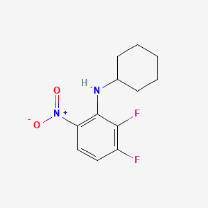 molecular formula C12H14F2N2O2 B567038 N-Cyclohexyl-2,3-difluoro-6-nitroaniline CAS No. 1273880-11-7