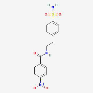 molecular formula C15H15N3O5S B5670443 4-nitro-N-[2-(4-sulfamoylphenyl)ethyl]benzamide CAS No. 59477-51-9