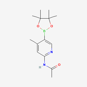 molecular formula C14H21BN2O3 B567049 n-(4-Methyl-5-(4,4,5,5-tetramethyl-1,3,2-dioxaborolan-2-yl)pyridin-2-yl)acetamide CAS No. 1351995-09-9