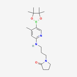 1-(3-(4-Methyl-5-(4,4,5,5-tetramethyl-[1,3,2]dioxaborolan-2-yl)pyridin-2-ylamino)propyl)pyrrolidin-2-one