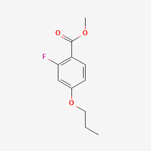 molecular formula C11H13FO3 B567064 Methyl 2-fluoro-4-propoxybenzoate CAS No. 1330750-41-8