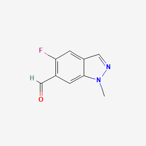 molecular formula C9H7FN2O B567065 5-Fluoro-1-methyl-1H-indazole-6-carbaldehyde CAS No. 1286734-88-0