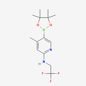 4-Methyl-5-(4,4,5,5-tetramethyl-1,3,2-dioxaborolan-2-yl)-n-(2,2,2-trifluoroethyl)pyridin-2-amine