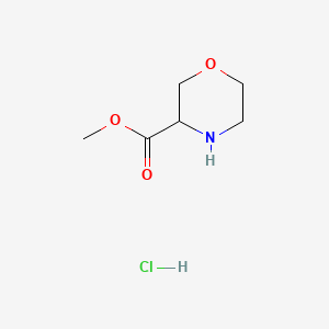molecular formula C6H12ClNO3 B567069 Methyl morpholine-3-carboxylate hydrochloride CAS No. 1214686-81-3