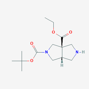 pyrrolo[3,4-c]pyrrole-2,3a(1H,4H)-dicarboxylic acid,tetrahydro-,2-tert-butyl 3a-ethyl ester,(3aR,6aR)-