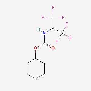 molecular formula C10H13F6NO2 B5670749 cyclohexyl N-(1,1,1,3,3,3-hexafluoropropan-2-yl)carbamate 
