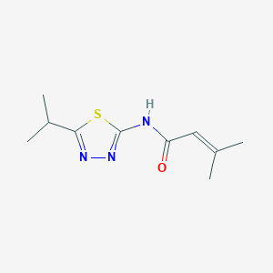 molecular formula C10H15N3OS B5670769 N-(5-isopropyl-1,3,4-thiadiazol-2-yl)-3-methyl-2-butenamide 