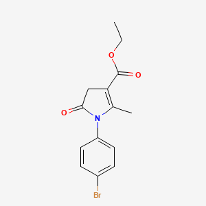 molecular formula C14H14BrNO3 B5670835 ethyl 1-(4-bromophenyl)-5-methyl-2-oxo-3H-pyrrole-4-carboxylate 