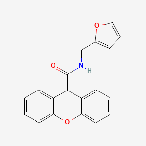 molecular formula C19H15NO3 B5670879 N-[(FURAN-2-YL)METHYL]-9H-XANTHENE-9-CARBOXAMIDE 