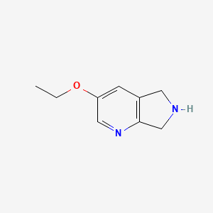 molecular formula C9H12N2O B567089 3-ethoxy-6,7-dihydro-5H-pyrrolo[3,4-b]pyridine CAS No. 1355174-57-0