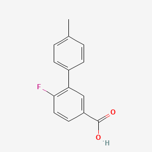molecular formula C14H11FO2 B567091 4-Fluoro-3-(4-methylphenyl)benzoic acid CAS No. 1261953-27-8