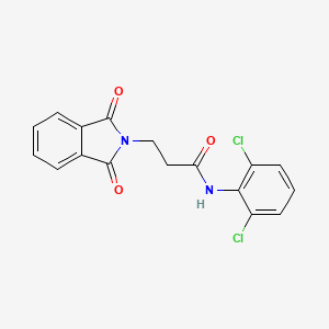 molecular formula C17H12Cl2N2O3 B5670953 N-(2,6-DICHLOROPHENYL)-3-(1,3-DIOXO-2,3-DIHYDRO-1H-ISOINDOL-2-YL)PROPANAMIDE 
