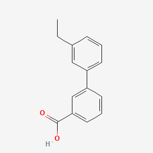 molecular formula C15H14O2 B567102 3'-Ethylbiphenyl-3-carboxylic acid CAS No. 1215206-74-8