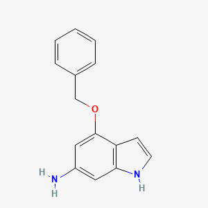 molecular formula C15H14N2O B567103 6-Amino-4-(benzyloxy)-1H-indole CAS No. 1260386-36-4