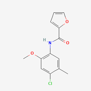 molecular formula C13H12ClNO3 B5671063 N-(4-chloro-2-methoxy-5-methylphenyl)furan-2-carboxamide 