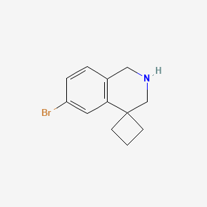 molecular formula C12H14BrN B567109 6-bromospiro[2,3-dihydro-1H-isoquinoline-4,1'-cyclobutane] CAS No. 1314756-12-1