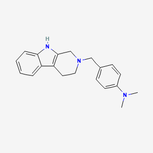molecular formula C20H23N3 B5671095 N,N-dimethyl-4-(1,3,4,9-tetrahydropyrido[3,4-b]indol-2-ylmethyl)aniline 