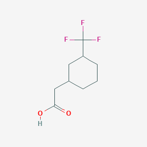 molecular formula C9H13F3O2 B056711 2-[3-(三氟甲基)环己基]乙酸 CAS No. 120976-33-2