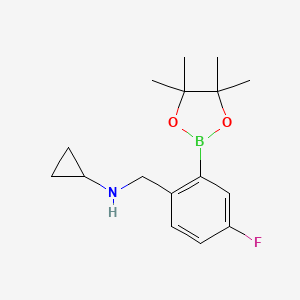 N-(4-Fluoro-2-(4,4,5,5-tetramethyl-1,3,2-dioxaborolan-2-yl)benzyl)cyclopropanamine