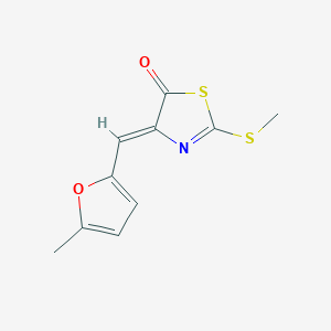 molecular formula C10H9NO2S2 B5671109 (4Z)-4-[(5-METHYLFURAN-2-YL)METHYLIDENE]-2-(METHYLSULFANYL)-4,5-DIHYDRO-1,3-THIAZOL-5-ONE 