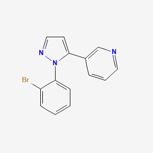molecular formula C14H10BrN3 B567112 3-(1-(2-bromophenyl)-1H-pyrazol-5-yl)pyridine CAS No. 1269292-45-6